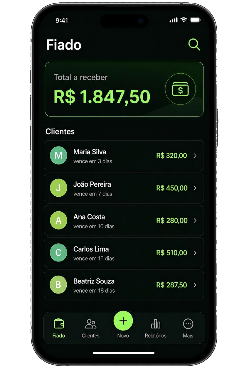 Controle de fiado